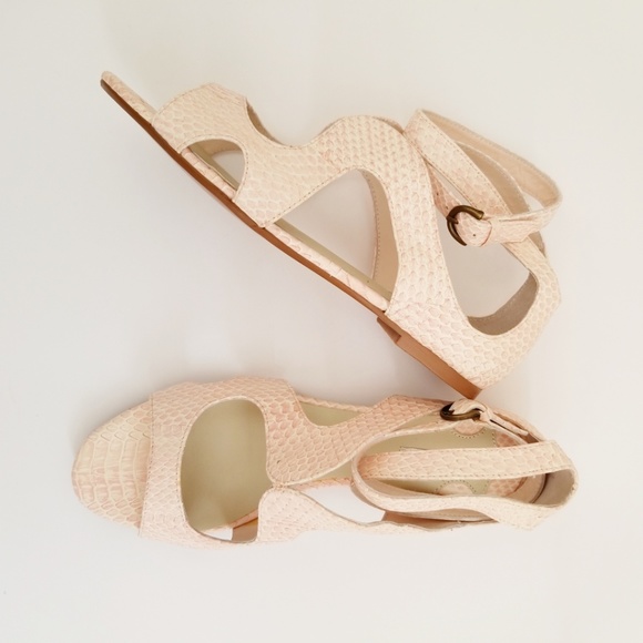 Leon Max Pink Snakeskin Sandals 7 - Picture 5 of 8